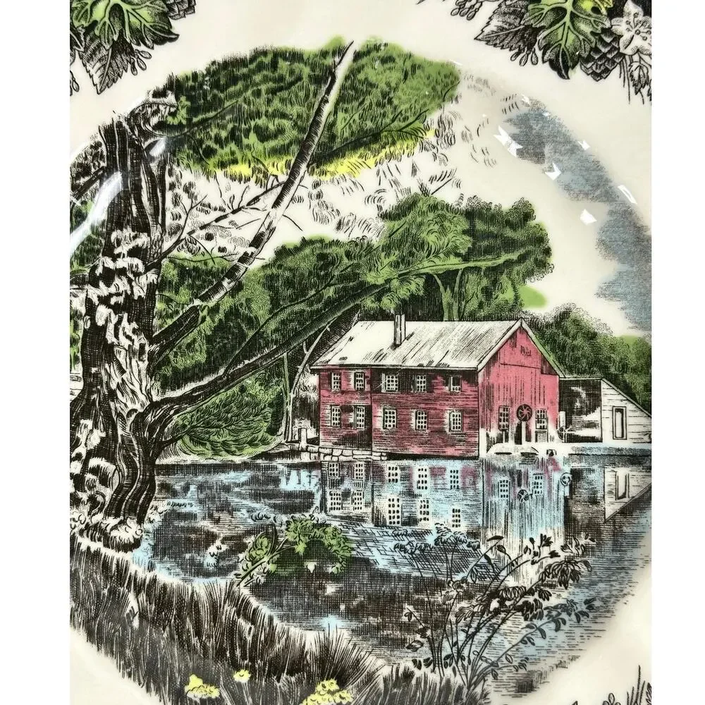 Johnson Bros Friendly Village England Vintage The Old Mill Plate-10.5